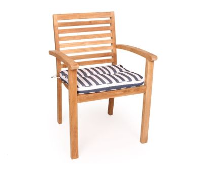 Aston Sædehynde 45x50 - Mørk Blå/Hvid Stribet