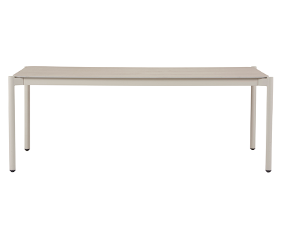 Bea havebord 104x204 cm stonelook - Gråhvid