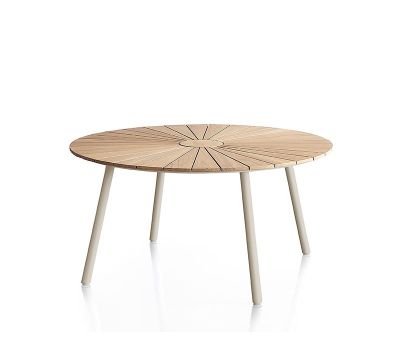 DaneLine Eva Havebord Ø150 cm - Kerneteak / Latte