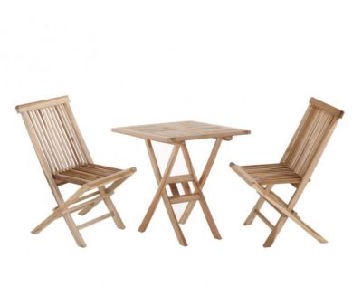 Møen Cafesæt 70x70 - Classic Teak
