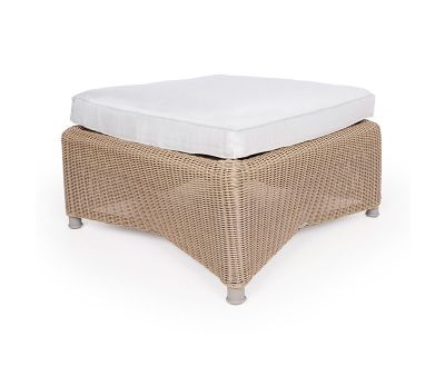 Cane-Line Diamond fodskammel m/hynde - Light Natural/White