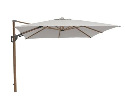 Caneline Hyde Hængeparasol 3x3 meter m/Tilt - Trælook / Dusty White