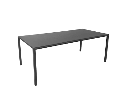 Cane-line Pure havebord 200x100 cm - Lavagrå / Sort