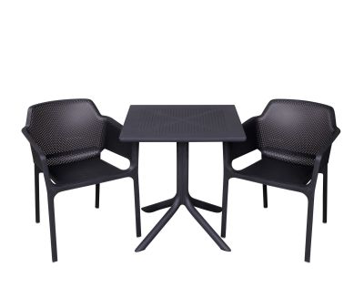 Nardi Clip Net Cafesæt 70x70 - Antracit