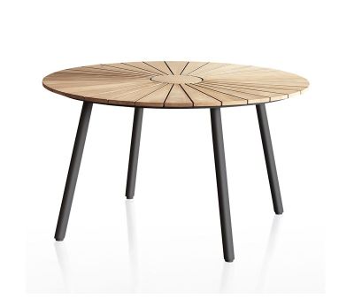 DaneLine Eva Havebord Ø130 cm - Kerneteak / Grå