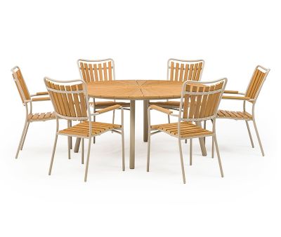 DaneLine Adam Nonwood Havemøbelsæt Ø150 cm - Latte