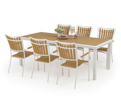 DaneLine Adam Nonwood Havemøbelsæt 102x216 cm - Hvid