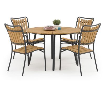 DaneLine Adam Nonwood Havemøbelsæt Ø110 cm - Grå