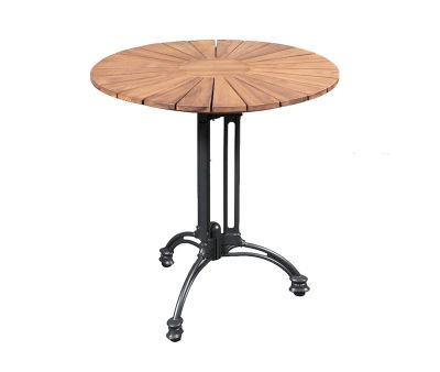 DaneLine Eva Teak Cafébord - Ø70 cm - Grå