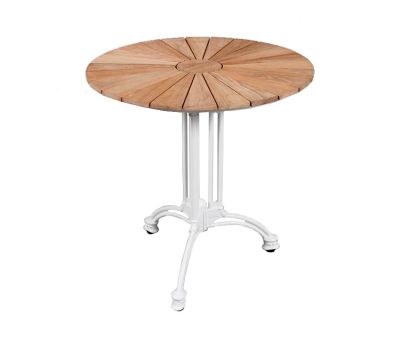DaneLine Eva Teak Cafébord - Ø70 cm - Hvid