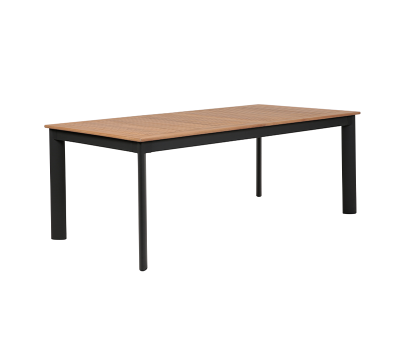 Dayton udtræksbord 100x200/280 cm - Mørk Grå / Kerneteak