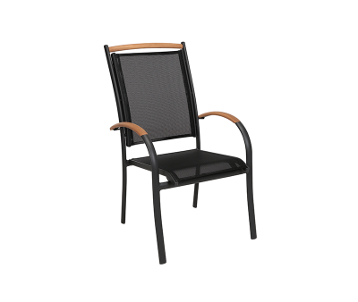 Dayton stabelstol - Mørk Grå