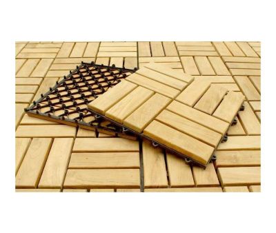 Træfliser 30x30 cm 10 stk./pk. - Classic Teak
