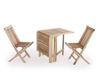 Møen Cafesæt med klapbord 65x130 - Classic Teak