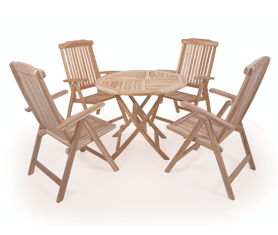 Møen Granada Havemøbelsæt Ø90 cm - Classic Teak