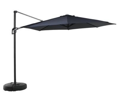 Hængeparasol Ø300 inkl. fod - Sort