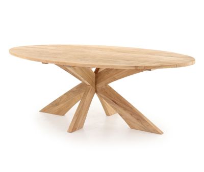 Hercules Elipse havebord 110x220 - Kerneteak