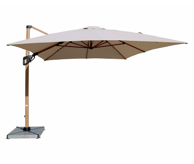 Helge Hængeparasol 3x4 meter - Trælook / Sand