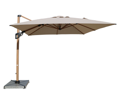 Helge Hængeparasol 3x3 meter - Trælook / Sand