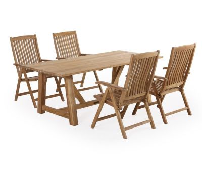 Hercules Devon Havemøbelsæt 100x200 - Kerneteak