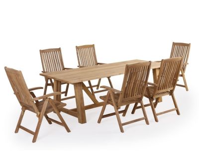 Hercules Devon Havemøbelsæt 100x246 - Kerneteak