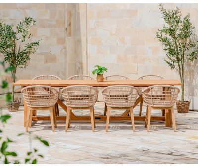 Hercules Laila Havemøbelsæt til 8 personer - 100x290 - Kerneteak