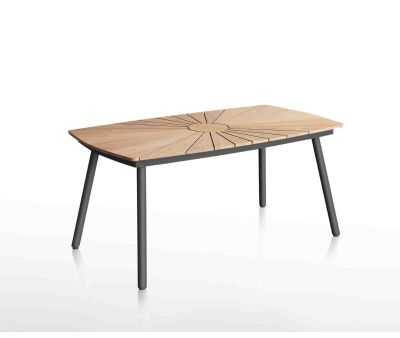 DaneLine Eva Ovalt Havebord - Kerneteak / Grå