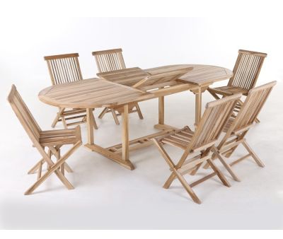 Marina Møen Havemøbelsæt 100x180/240 - Classic Teak