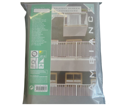 Læsejl til altan 76 x 445 cm - Lys Grå