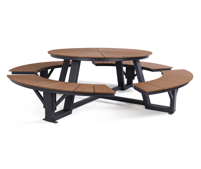 Erika Rundt Bord Bænkesæt - Ø240 cm