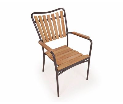 DaneLine Eva Teak Stabelstol - Grå