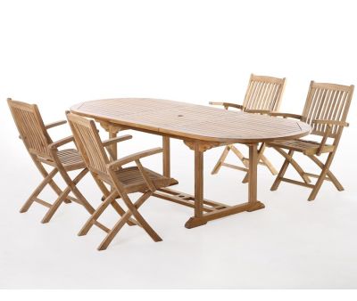 Mario Mie Havemøbelsæt 100x180/240 - Kerneteak