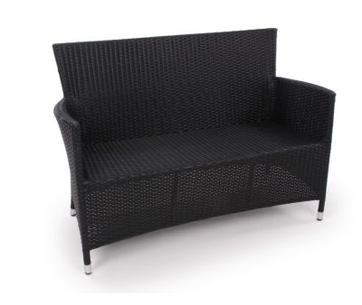 Manila sort polyrattan bænk
