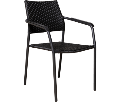 Nadja Stabelstol med armlæn - Sort