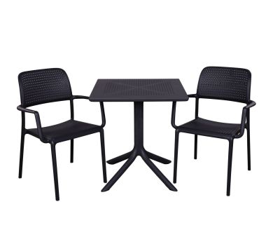 Nardi Clip Bora Cafesæt 80x80 - Antracit