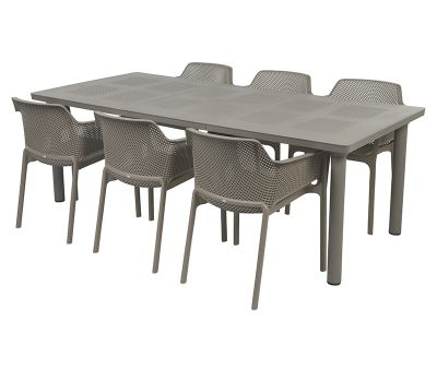 Nardi Libeccio Net Havemøbelsæt 100x160/220 - Latte