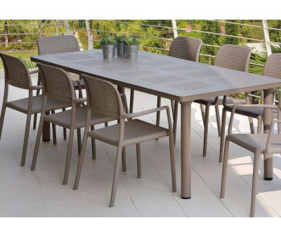 Nardi Libeccio Bora Havemøbelsæt 100x160/220 - Latte 