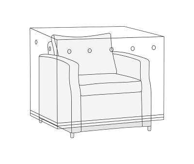 Overtræk til loungestol 96x96x96 cm