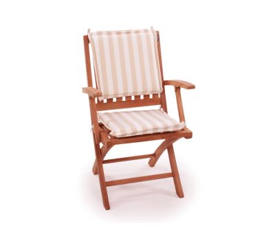 Aston Sædehynde 38x38 - Beige/Hvid Stribet