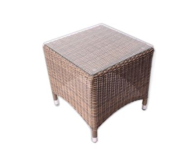 Sidebord med glasplade 50x50 - Dusty