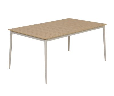 Malmø Havebord 100x160 cm - Nonwood/Gråhvid