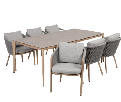 Esbjerg Hamborg Havemøbelsæt til 6 personer - 100x200