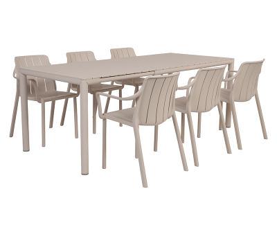 Nardi Tevere Tiberina Havemøbelsæt - 90x147/211 - Sand