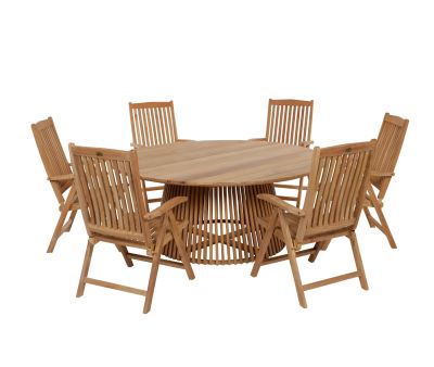 Luca Darvin Ø180 Havemøbelsæt med 6 stole 