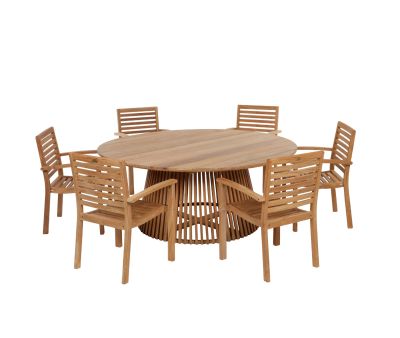 Luca Nala Ø180 Havemøbelsæt med 6 stole 