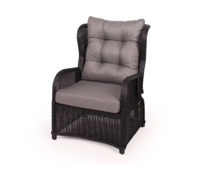 Mary Luksus lounge stol Sort med indstillelig ryg