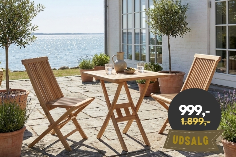 Køln Cafesæt 70x70 cm - Classic Teak Køln Cafesæt 70x70 cm - Classic Teak