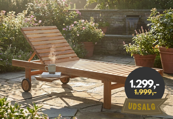 Osaka Solvogn med sidebord - Classic Teak Osaka Solvogn med sidebord - Classic Teak