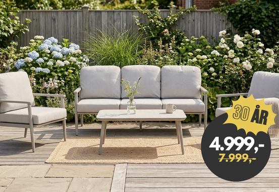 Aalborg sofas&aelig;t - lys sand