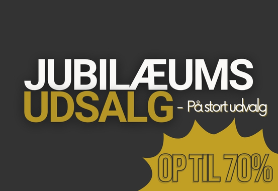 Jubilæumsudsalg 30 år - spar op til 70%